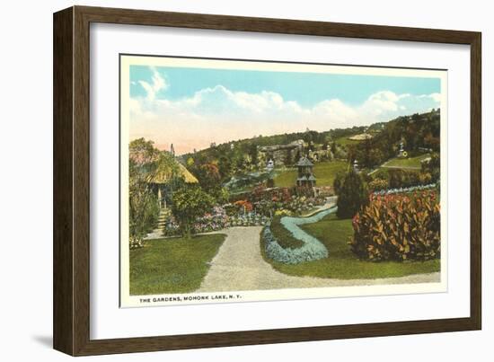 Gardens, Mohonk Lake, New York-null-Framed Art Print