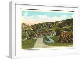 Gardens, Mohonk Lake, New York-null-Framed Art Print