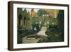 Gardens of Aranjuez-Santiago Rusinol-Framed Art Print