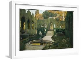 Gardens of Aranjuez-Santiago Rusinol-Framed Art Print