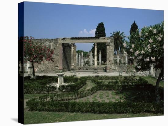 Gardens of Casa Di Fauna, Pompeii, Unesco World Heritage Site, Campania, Italy-Julia Thorne-Stretched Canvas