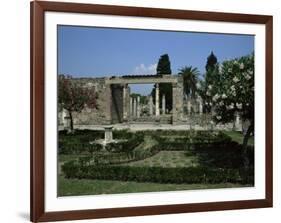 Gardens of Casa Di Fauna, Pompeii, Unesco World Heritage Site, Campania, Italy-Julia Thorne-Framed Photographic Print