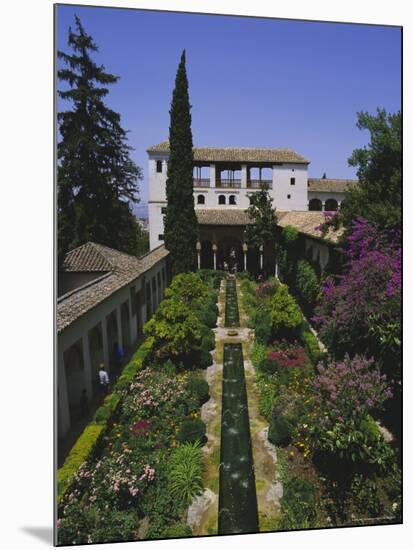 Gardens of the Generalife, the Alhambra, Granada, Andalucia (Andalusia), Spain, Europe-Julia Thorne-Mounted Photographic Print