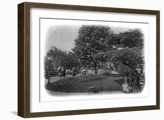 Gardens of the Hotel De Ville, Le Havre, Normandy, France, Early 20th Century-null-Framed Giclee Print
