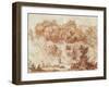 Gardens of the Villa D'Este, from the Foot of the Waterfall (Red Chalk on Paper)-Jean-Honore Fragonard-Framed Giclee Print