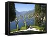 Gardens of Villa del Balbianello on Punta di Lavedo, Lenno, Lake Como, Italian Lakes, Italy-Peter Barritt-Framed Stretched Canvas