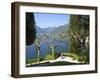 Gardens of Villa del Balbianello on Punta di Lavedo, Lenno, Lake Como, Italian Lakes, Italy-Peter Barritt-Framed Photographic Print