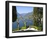 Gardens of Villa del Balbianello on Punta di Lavedo, Lenno, Lake Como, Italian Lakes, Italy-Peter Barritt-Framed Photographic Print