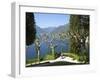 Gardens of Villa del Balbianello on Punta di Lavedo, Lenno, Lake Como, Italian Lakes, Italy-Peter Barritt-Framed Photographic Print