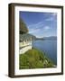 Gardens of Villa del Balbianello on Punta di Lavedo, Lenno, Lake Como, Italian Lakes, Italy-Peter Barritt-Framed Photographic Print