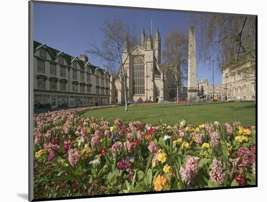 Gardens on East Side of Bath Abbey-Jonathan Hicks-Mounted Photographic Print