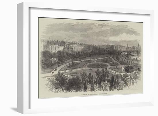 Gardens on the Thames Embankment-William Henry Pike-Framed Giclee Print