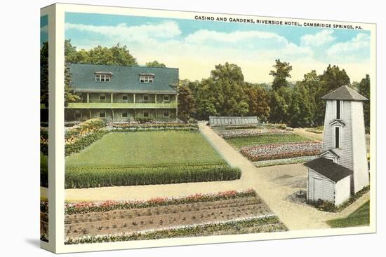 Gardens, Riverside Hotel, Cambridge Springs, Pennsylvania-null-Stretched Canvas