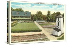 Gardens, Riverside Hotel, Cambridge Springs, Pennsylvania-null-Stretched Canvas