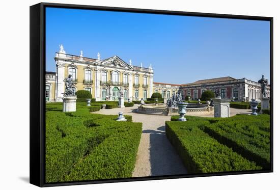 Gardens, Royal Summer Palace of Queluz, Lisbon, Portugal, Europe-G and M Therin-Weise-Framed Stretched Canvas