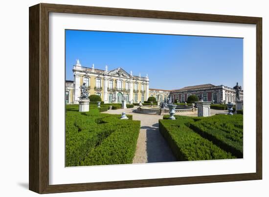Gardens, Royal Summer Palace of Queluz, Lisbon, Portugal, Europe-G and M Therin-Weise-Framed Photographic Print