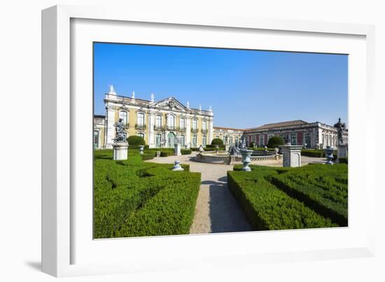 Gardens, Royal Summer Palace of Queluz, Lisbon, Portugal, Europe-G and M Therin-Weise-Framed Photographic Print