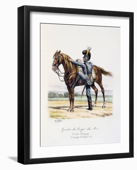 Gardes-Du-Corps De Roi, Cavalier D'Equipage, Spanish Campaign, 1823-Eugene Titeux-Framed Giclee Print