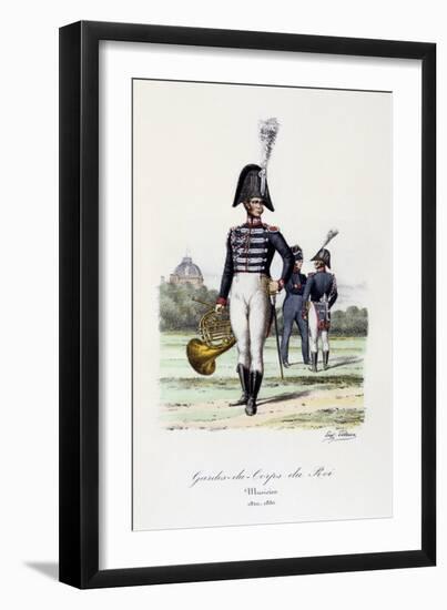 Gardes-Du-Corps De Roi, Musicien, 1820-30-Eugene Titeux-Framed Giclee Print