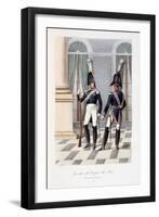 Gardes-Du-Corps De Roi, Service De Chateau, 1814-Eugene Titeux-Framed Giclee Print