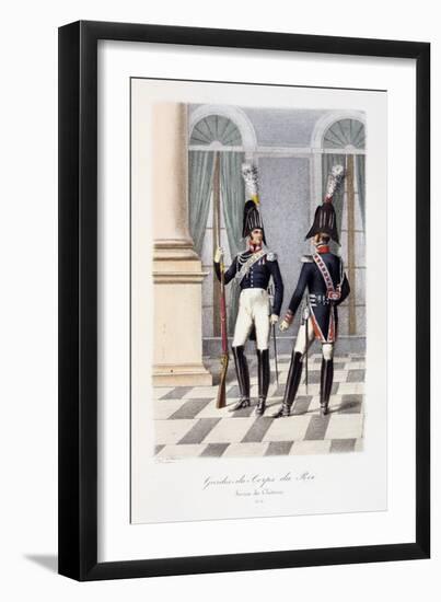 Gardes-Du-Corps De Roi, Service De Chateau, 1814-Eugene Titeux-Framed Giclee Print