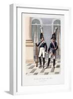 Gardes-Du-Corps De Roi, Service De Chateau, 1814-Eugene Titeux-Framed Giclee Print