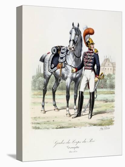 Gardes-Du-Corps De Roi, Trumpeter, C1820-30-Eugene Titeux-Stretched Canvas