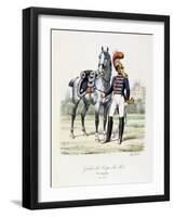 Gardes-Du-Corps De Roi, Trumpeter, C1820-30-Eugene Titeux-Framed Giclee Print