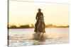 Gardian, Cowboy and Horseman of the Camargue, Camargue, France-Peter Adams-Stretched Canvas