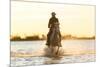 Gardian, Cowboy and Horseman of the Camargue, Camargue, France-Peter Adams-Mounted Photographic Print