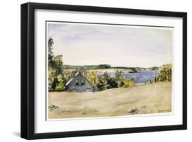 Gardiner's Bay from Sag Harbor, 1899 (Watercolour on Paper)-George Wesley Bellows-Framed Giclee Print