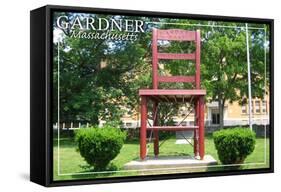 Gardner, Massachusetts - the Chair City-Lantern Press-Framed Stretched Canvas