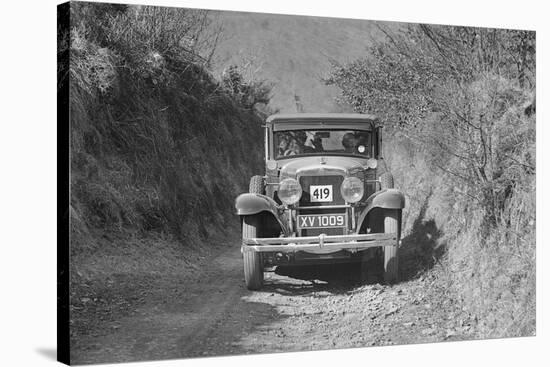 Gardner of HH Vaughan-Knight competing in the MCC Lands End Trial, Beggars Roost, Devon, 1929-Bill Brunell-Stretched Canvas