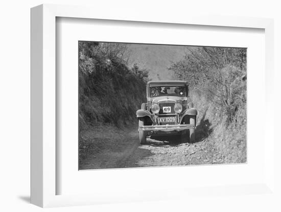 Gardner of HH Vaughan-Knight competing in the MCC Lands End Trial, Beggars Roost, Devon, 1929-Bill Brunell-Framed Photographic Print