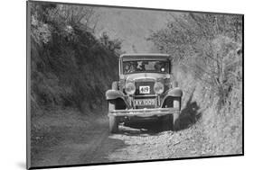 Gardner of HH Vaughan-Knight competing in the MCC Lands End Trial, Beggars Roost, Devon, 1929-Bill Brunell-Mounted Photographic Print