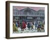 Gare De L'Est under Snow, 1917-Maximilien Luce-Framed Giclee Print