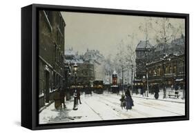 Gare Du Nord, Paris-Eugene Galien-Laloue-Framed Stretched Canvas