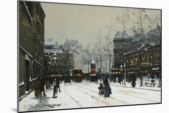 Gare Du Nord, Paris-Eugene Galien-Laloue-Mounted Giclee Print