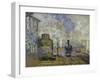 Gare Saint-Lazare, c.1877-Claude Monet-Framed Giclee Print