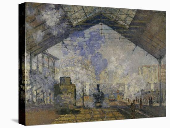 Gare Saint-Lazare, c.1877-Claude Monet-Stretched Canvas