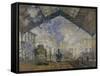 Gare Saint-Lazare, c.1877-Claude Monet-Framed Stretched Canvas