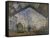 Gare Saint-Lazare, c.1877-Claude Monet-Framed Stretched Canvas