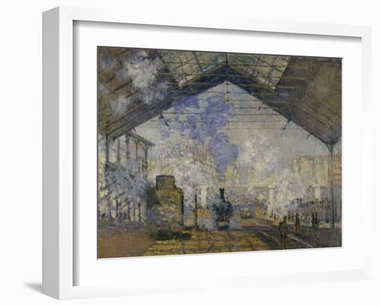 Gare Saint-Lazare, c.1877-Claude Monet-Framed Giclee Print