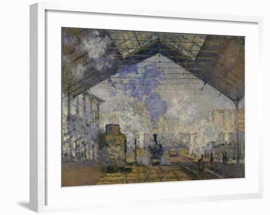 Gare Saint-Lazare, c.1877-Claude Monet-Framed Giclee Print