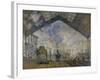 Gare Saint-Lazare, c.1877-Claude Monet-Framed Giclee Print