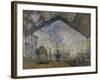 Gare Saint-Lazare, c.1877-Claude Monet-Framed Giclee Print