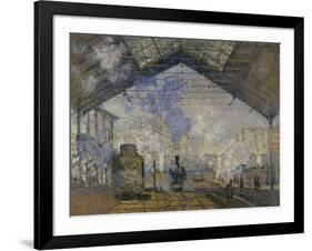 Gare Saint-Lazare, c.1877-Claude Monet-Framed Giclee Print