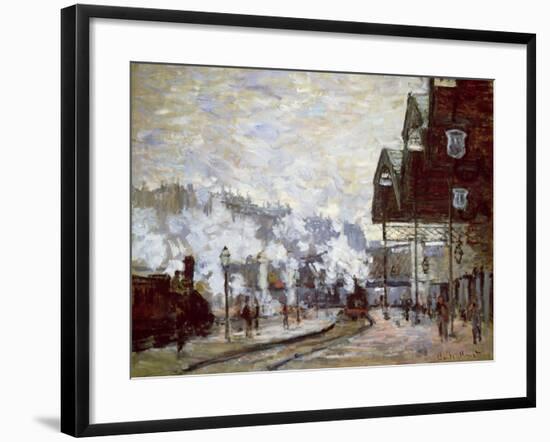 Gare Saint-Lazare, Paris, 1877-Claude Monet-Framed Giclee Print