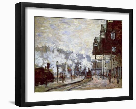 Gare Saint-Lazare, Paris, 1877-Claude Monet-Framed Giclee Print