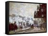 Gare Saint-Lazare, Paris, 1877-Claude Monet-Framed Stretched Canvas